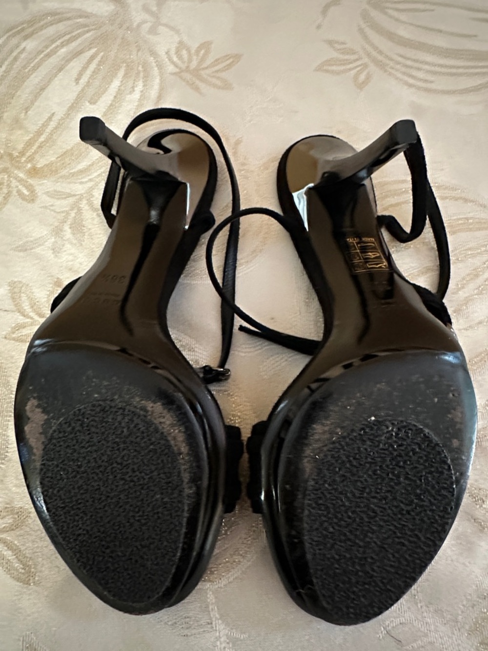 Gucci Black Chain-Strap Heeled Sandals - Picture 7 of 10